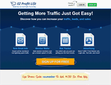 Tablet Screenshot of ezprofitlist.com
